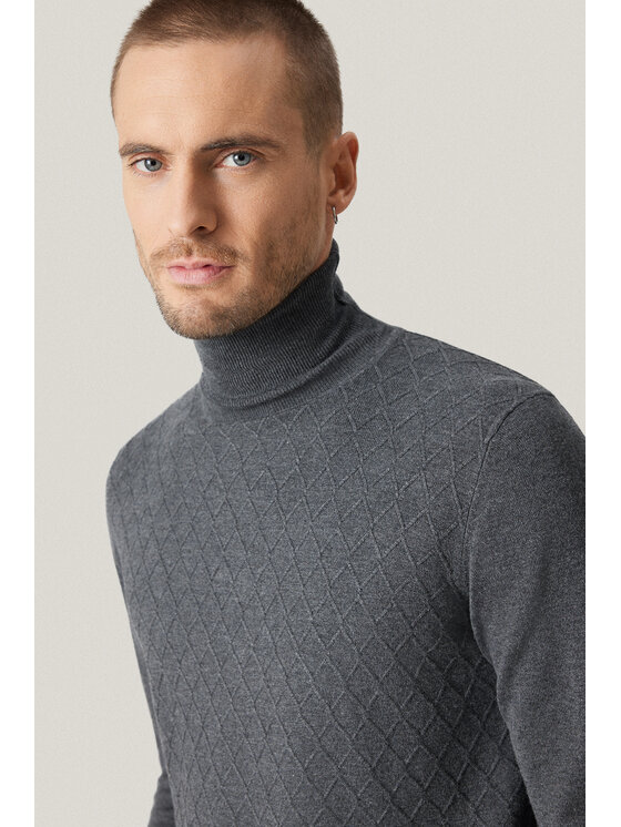 Próchnik Próchnik Sweter PM8 SW073225000131 Szary Regular Fit