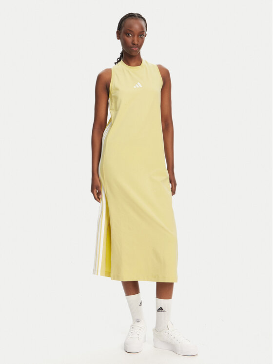 adidas adidas Повсякденна сукня Essentials 3-Stripes JE1210 Жовтий Regular Fit