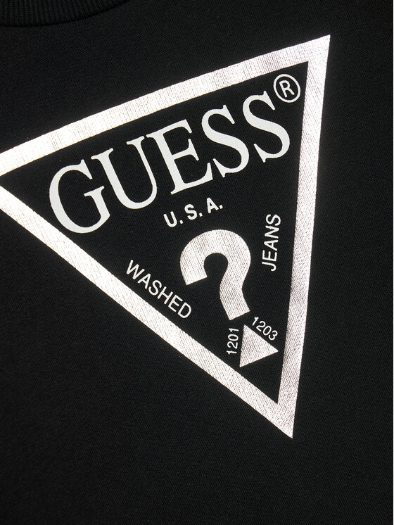 Guess Guess Μπλούζα J74Q10 KAUG0 Μαύρο Regular Fit