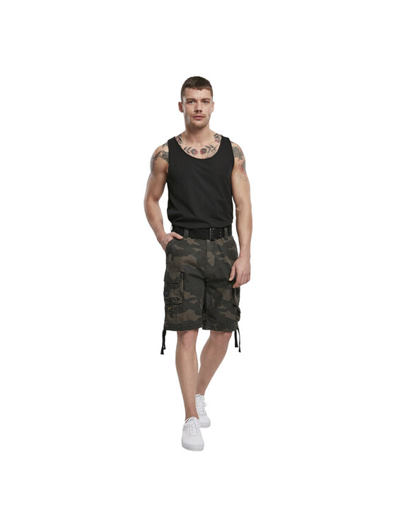 Brandit Brandit Szorty materiałowe 2001.4.M Zielony Regular Fit