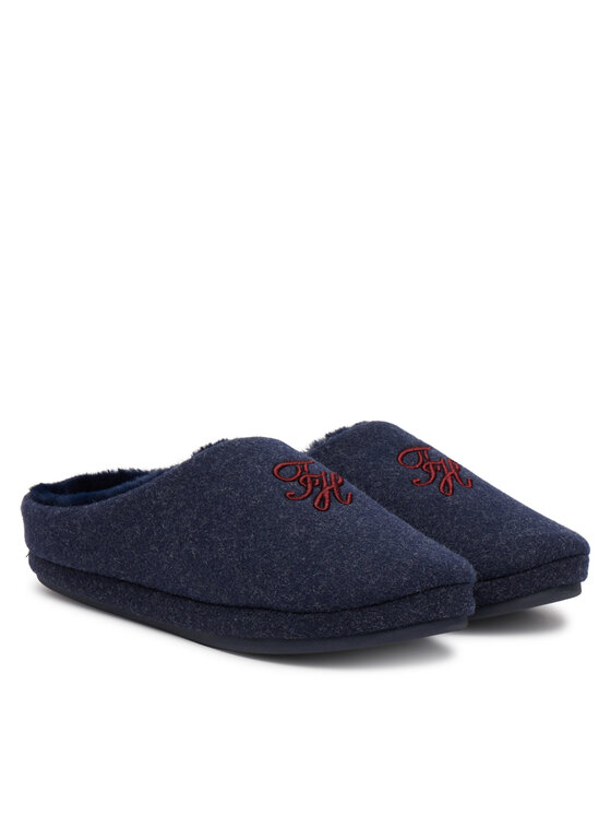 Tommy Hilfiger Tommy Hilfiger Пантофи Th House Shoe Flannel FW0FW09699 Тъмносин