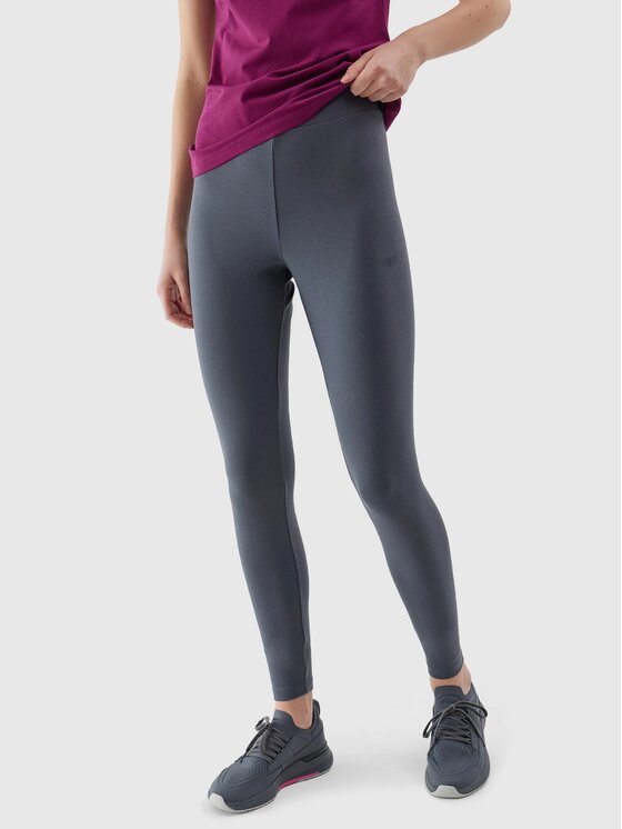 4F 4F Legginsy 4FWSS24TTIGF137-22S Czarny Regular Fit