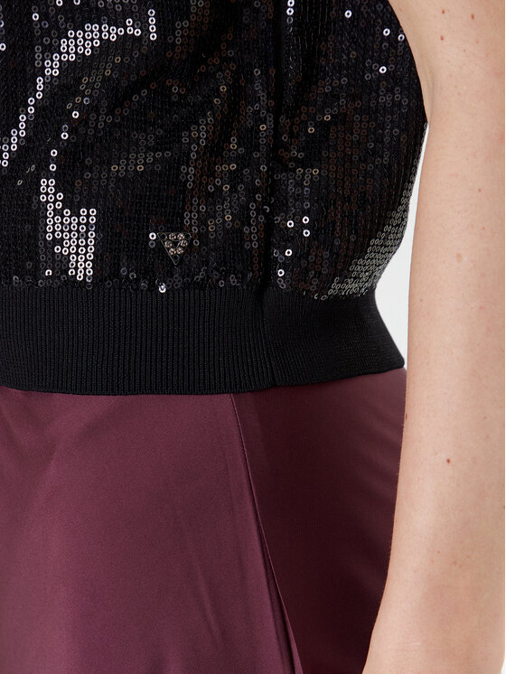 Guess Guess Sweter W5YR21 Z3E70 Czarny Regular Fit