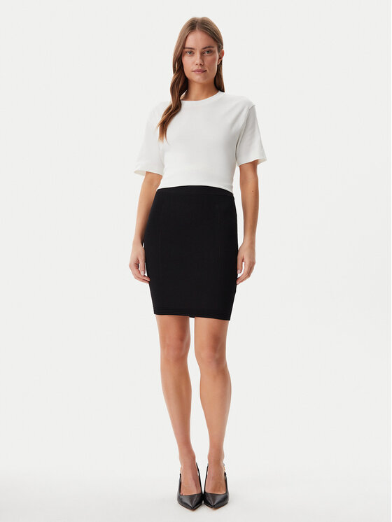 Guess Guess Puzdrová sukňa W5GD88Z3L10 Čierna Regular Fit