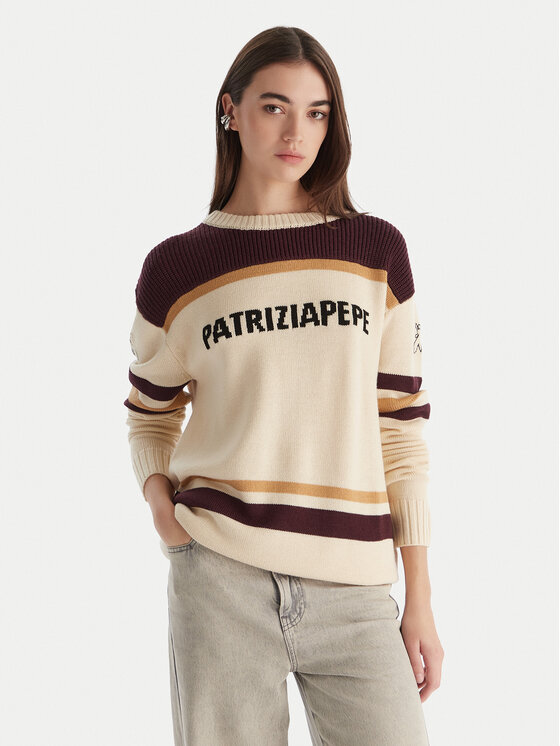 Patrizia Pepe Patrizia Pepe Светр 2K0352/K298-YA34 Écru Regular Fit