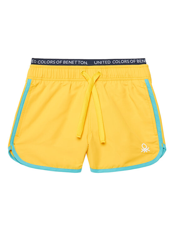 United Colors Of Benetton United Colors Of Benetton Szorty kąpielowe 5JD00X00R Żółty Regular Fit