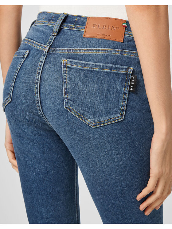 PHILIPP PLEIN PHILIPP PLEIN Jegginsy 10961 Niebieski jasny Jegging Fit