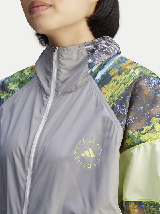 adidas by Stella McCartney adidas by Stella McCartney Mikina Earth Collage JG5793 Sivá Loose Fit