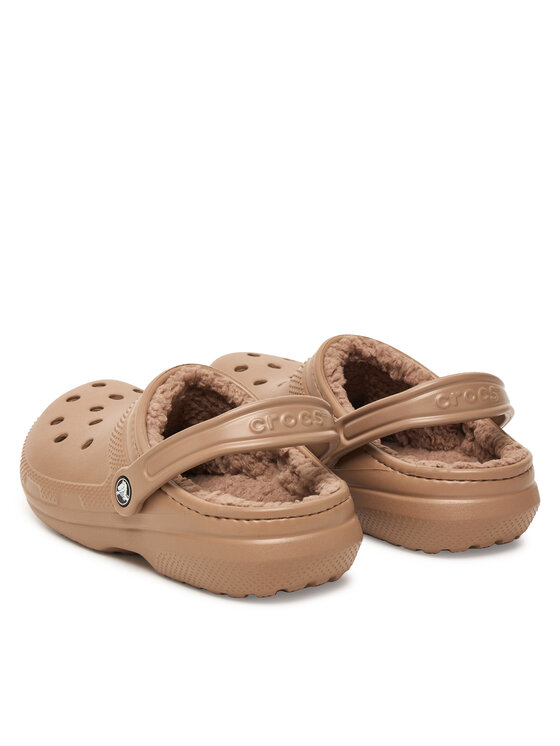 Crocs Crocs Чехли Classic Lined Clog 203591 Кафяв