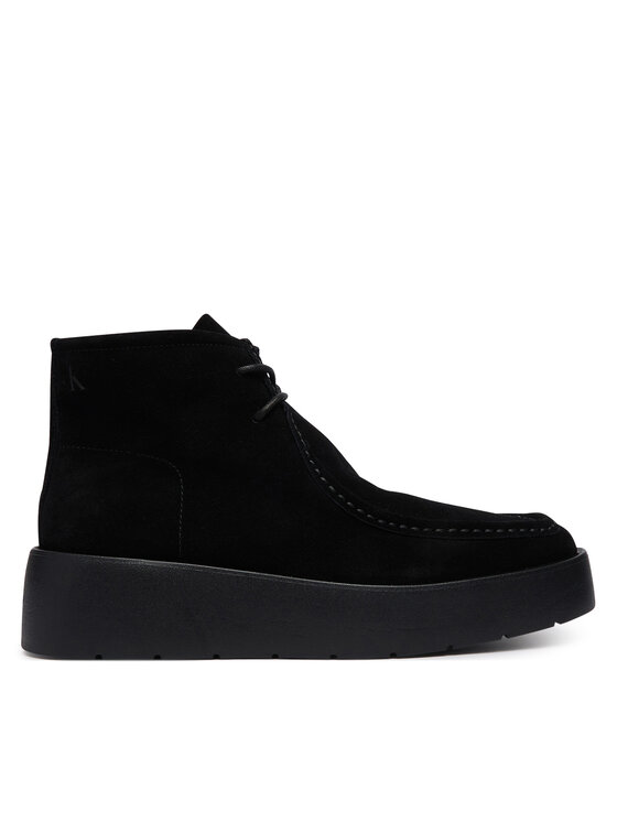 Calvin Klein Calvin Klein Ghete Flatf Lace Up Apr Cut Boot HW0HW03273 Negru