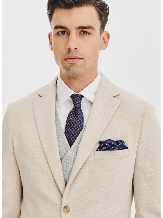 Pako Lorente Pako Lorente Marynarka P25WF-3X-005 Beżowy Slim Fit