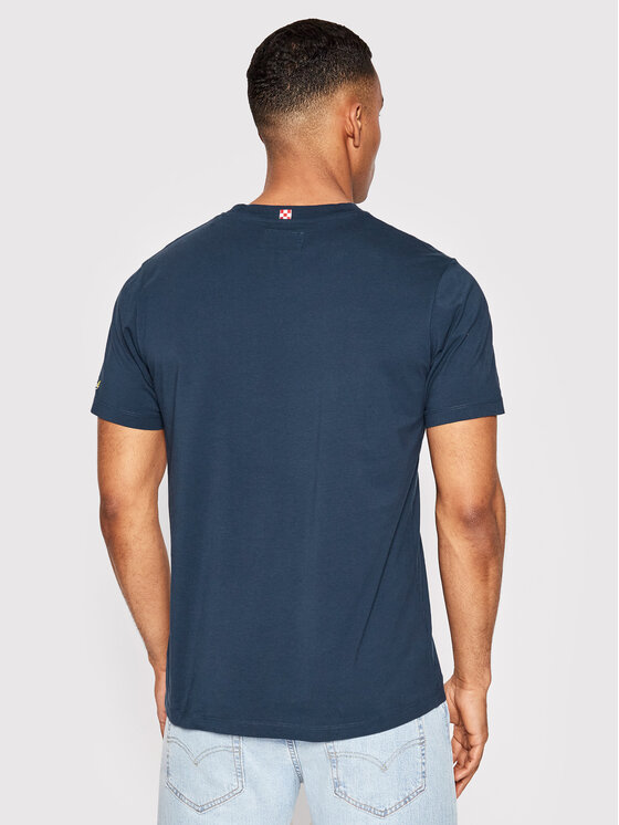 T-shirt TSHM001 02872B Blu scuro Regular Fit