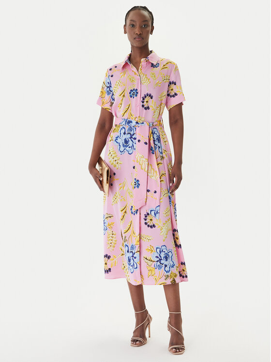 LOLA CASADEMUNT LOLA CASADEMUNT Sukienka koszulowa LS2616088 Różowy Regular Fit