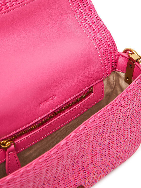 PINKO PINKO Rankinė Love One Mini Slouchy Fl PE 25 PLTT 104340 A2CF Rožinė