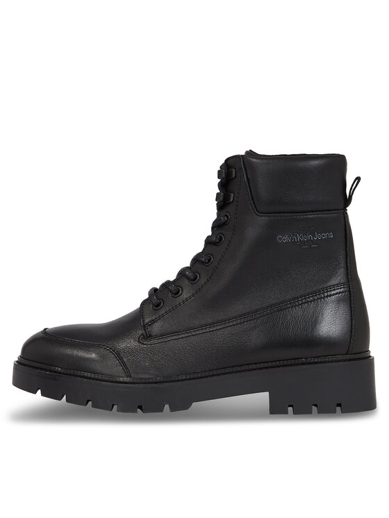 Calvin Klein Jeans Calvin Klein Jeans Черевики туристичні Combat Mid Laceup Wl Lth YM0YM00847 Чорний