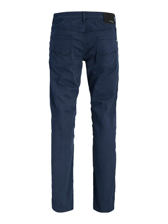 Jack & Jones Jack & Jones Bavlnené nohavice Clark Finn 12293328 Tmavomodrá Regular Fit