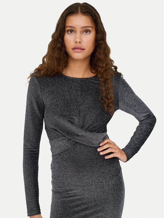 ONLY ONLY Koktejlové šaty Rich 15360278 Sivá Regular Fit