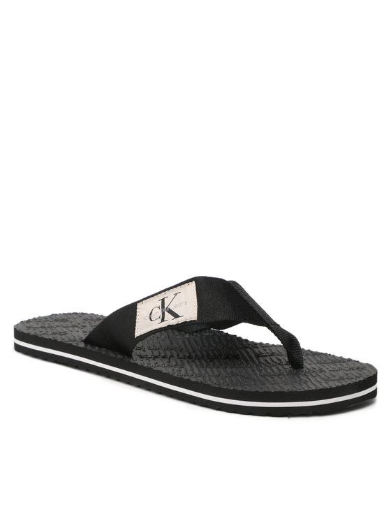 Calvin Klein Jeans Джапанки Flip Flop Webbing YM0YM00732 Черен