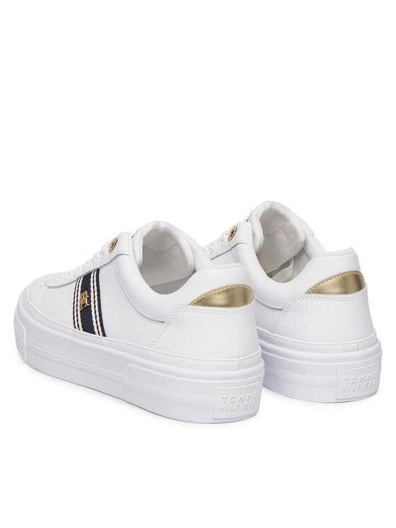 Tommy Hilfiger Tommy Hilfiger Sneakersy Th Foxing Platform Webbing FW0FW09353 Biały