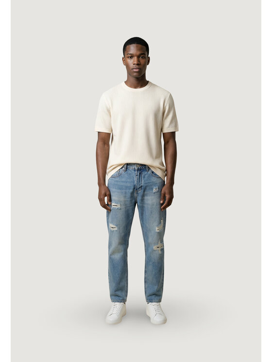 Antony Morato Antony Morato Maglione REGULAR FIT WITH MATT FOAM LOGO PRINT Bianco Regular Fit