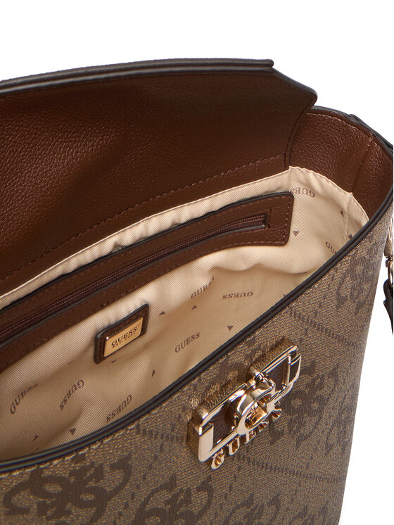 Guess Guess Дамска чанта Karnilla Logo HWOS99 01010 Кафяв