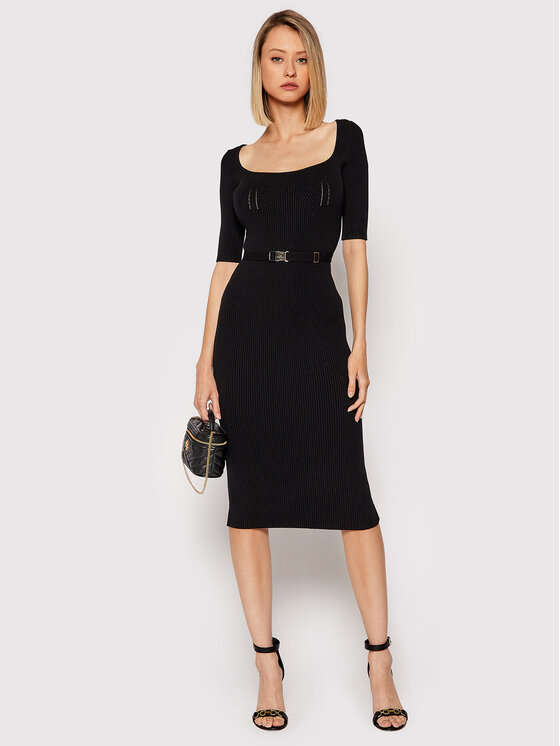 Vestito di maglia AM-47M-16E2-V399 Nero Slim Fit