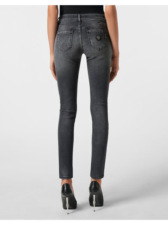 PHILIPP PLEIN PHILIPP PLEIN Jegginsy 1073 Czarny Jegging Fit