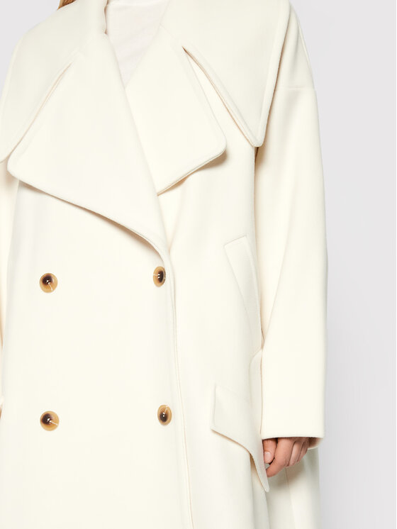 TWINSET TWINSET Talvemantel 212AT2062 Valge Regular Fit