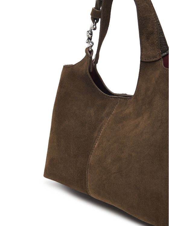 Coccinelle Coccinelle Дамска чанта THE Coccinelle C-Easy Suede E1 THE 58 01 01 Каки