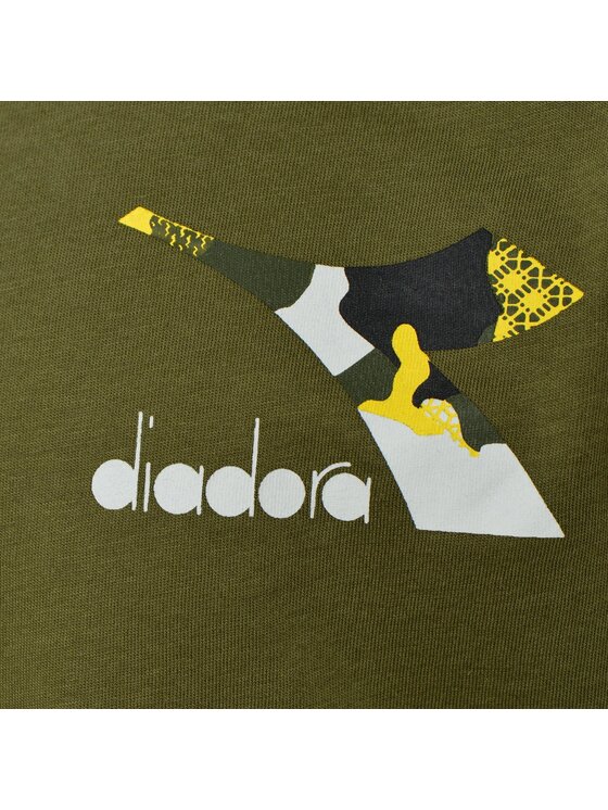 Diadora Diadora Bluzka DIADORA JU.LS T-SHIRT CHROMIA Zielony Regular Fit