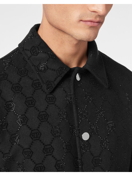 PHILIPP PLEIN PHILIPP PLEIN Kurtka bomber 23457 Czarny Regular Fit