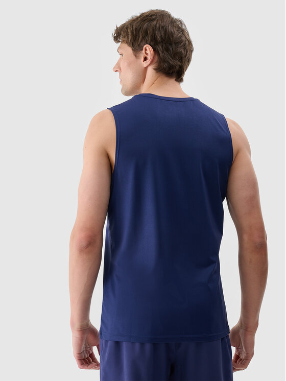4F 4F Tank top BASIC+ Granatowy Regular Fit