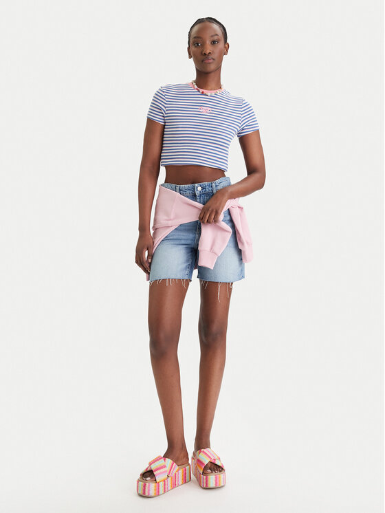 Roxy Roxy Tričko Bright Lights ERJKT04395 Modrá Slim Fit