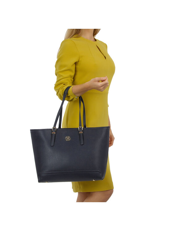 Tommy Hilfiger Handtasche Honey Ew Tote AW0AW04548 Dunkelblau Modivo
