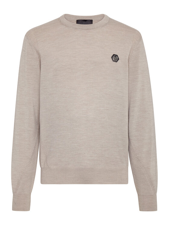 PHILIPP PLEIN PHILIPP PLEIN Longsleeve 615 Beżowy Regular Fit