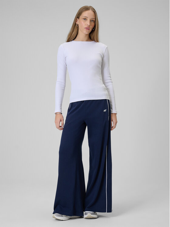 4F 4F Bluzka BASIC+ Biały Slim Fit