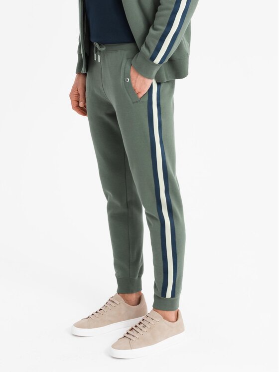 Ombre Ombre Komplet dresowy Z114 Zielony Regular Fit