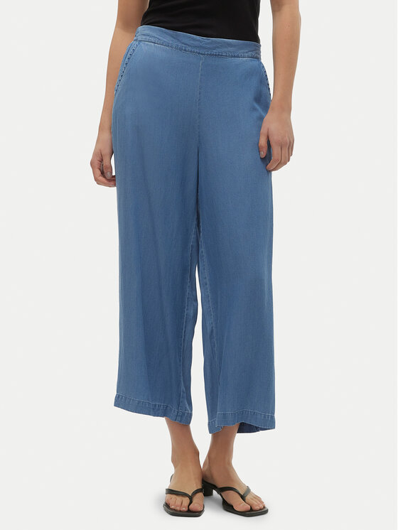 Vero Moda Vero Moda Kalhoty culottes Bree 10304861 Modrá Wide Leg