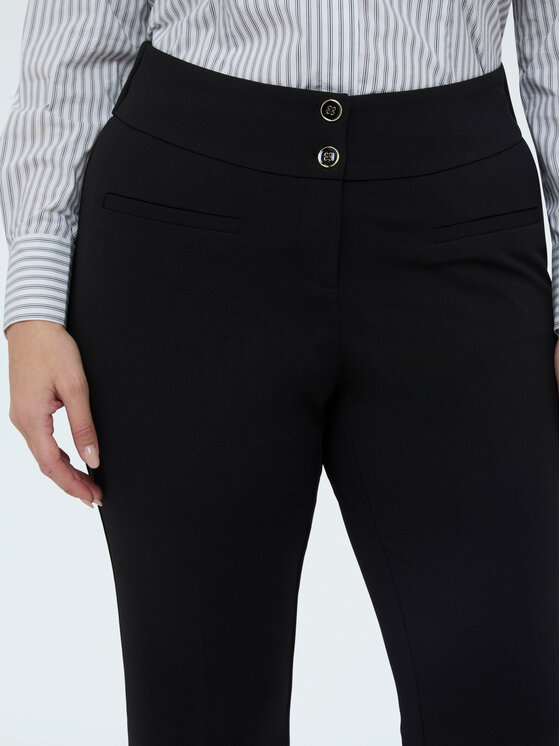 Fiorella Rubino Fiorella Rubino Spodnie materiałowe P010L002300N033 Czarny Flare Fit