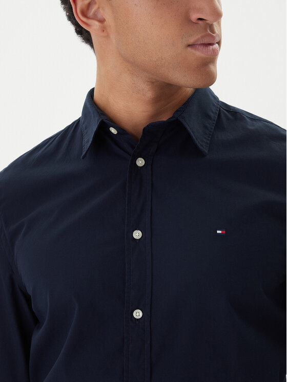 Tommy Hilfiger Tommy Hilfiger Риза MW0MW40460 Тъмносин Slim Fit