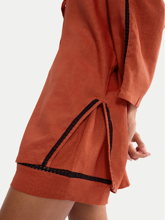 Triumph Triumph Πουκάμισο πιτζάμας Summer Wear 10227228 Πορτοκαλί Regular Fit