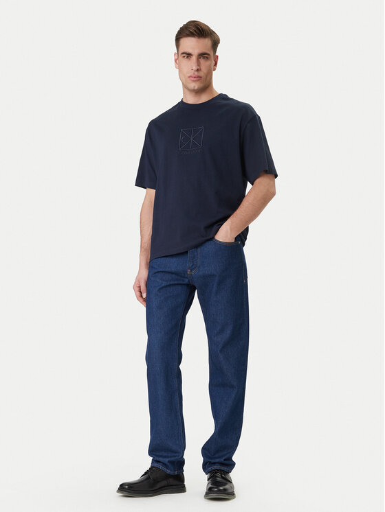 Calvin Klein Calvin Klein Tričko Emblem Graphic LV14RF817G Tmavomodrá Regular Fit