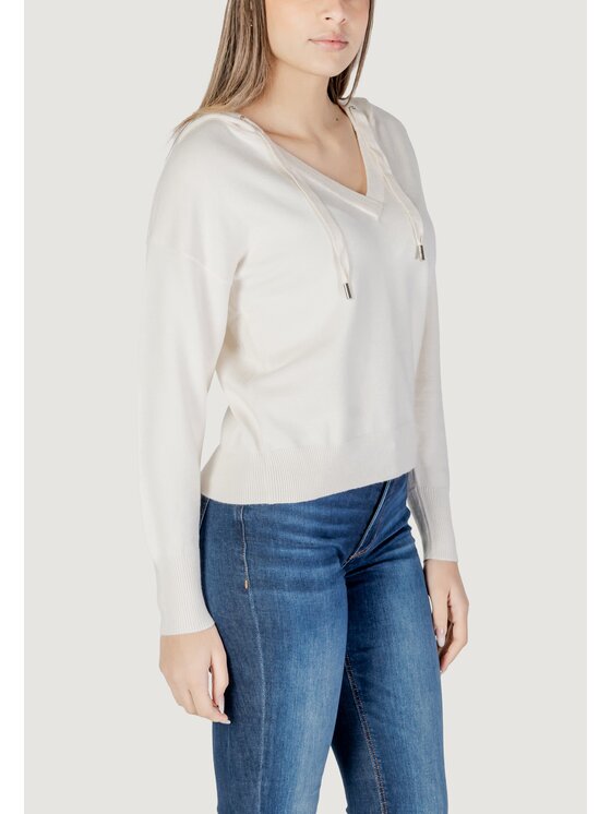Morgan De Toi Morgan De Toi Sweter 241-MBALLON Biały Shirt Fit