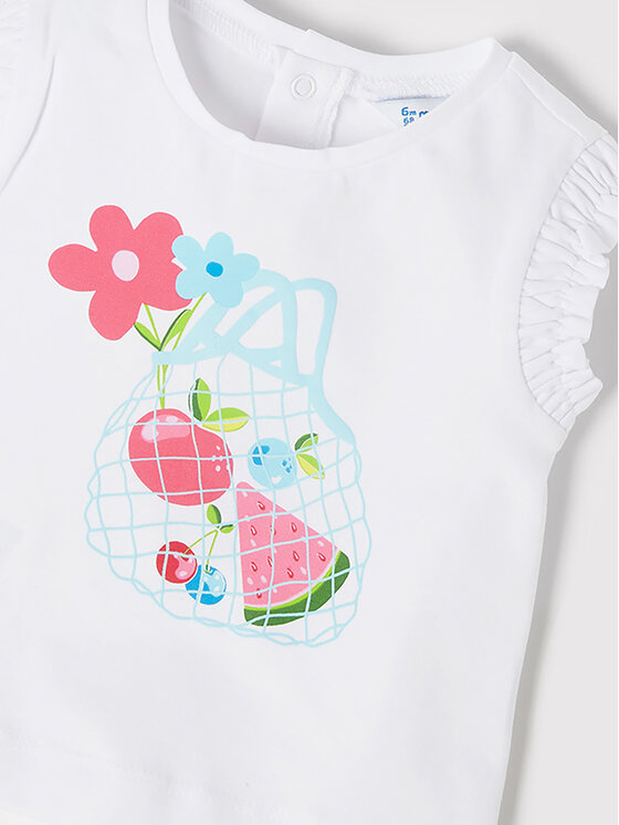 Mayoral Mayoral Komplet t-shirt i szorty sportowe 1241 Kolorowy Regular Fit