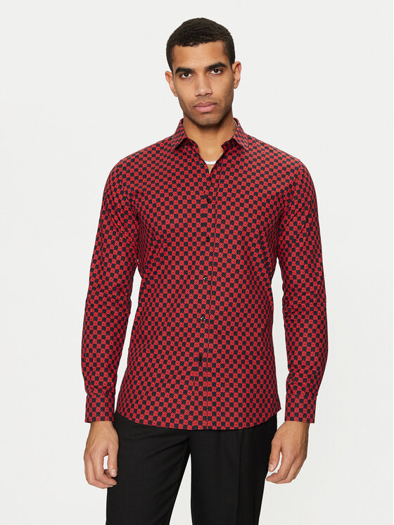 HUGO HUGO Сорочка Elisha02 50534076 Червоний Extra Slim Fit