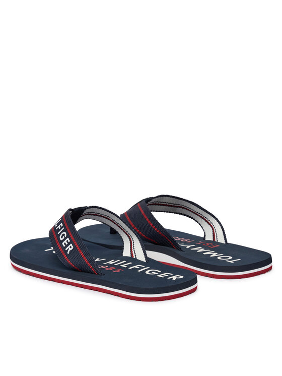 Tommy Hilfiger Tommy Hilfiger Čības uz pirksta Sporty Hilfiger Beach Sandal FM0FM05805 Tumši zils