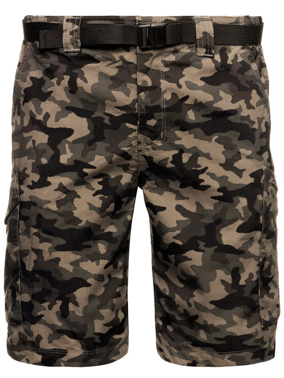 Columbia Columbia Športne kratke hlače Silver Ridge II Printed Cargo 1587033 Črna Regular Fit