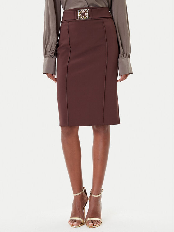 Rinascimento Rinascimento Спідниця-олівець CFC0126212003 Коричневий Slim Fit