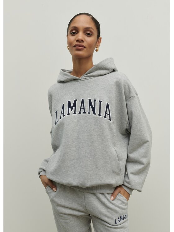 La Mania La Mania Felpa LOS 3 Grigio Classic Fit