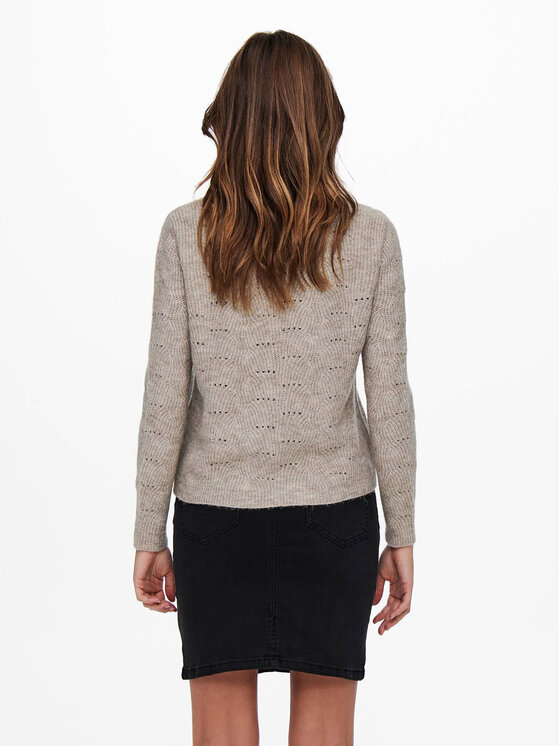 ONLY ONLY Sweter 15234745 Beżowy Regular Fit
